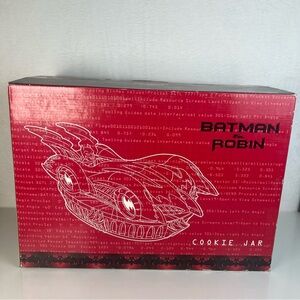 Vintage DC Comics Batman & Robin BatMobile Cookie Jar
Canister 1997 WB Studio
